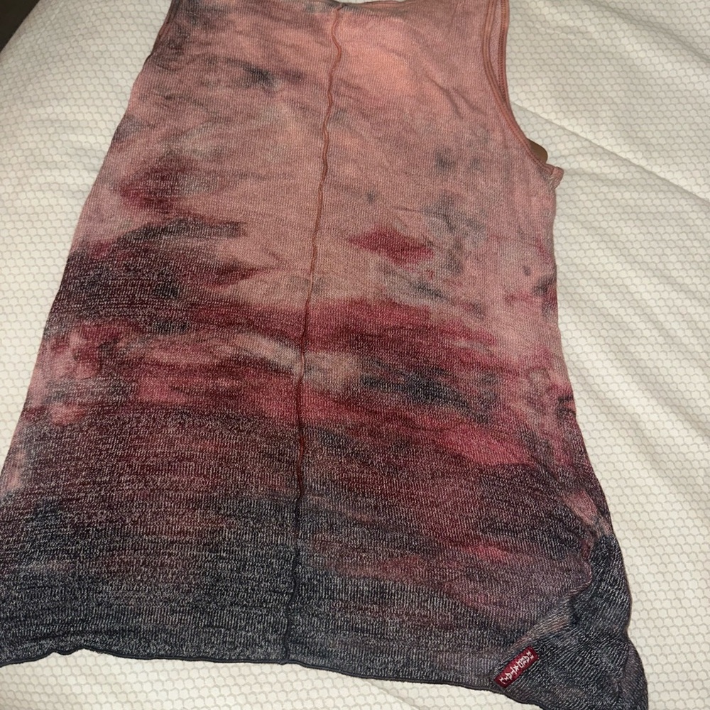 Hard Tail Pink and Black Ombre Tank Top